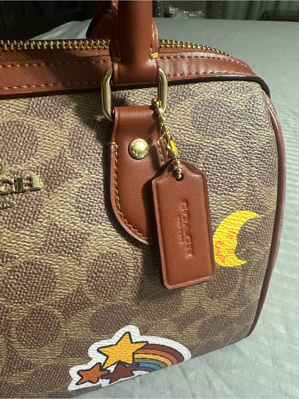 COACH Sticker Print Rowan & Matching Wrislet - Picture 5 of 15